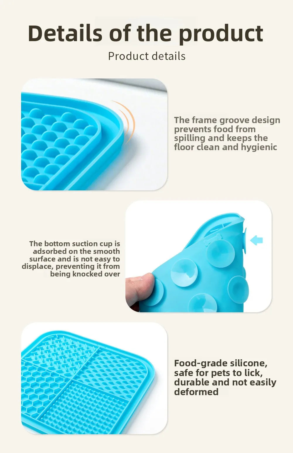 Y&M Paws™ Silicone Lick Mat with Suction Cups