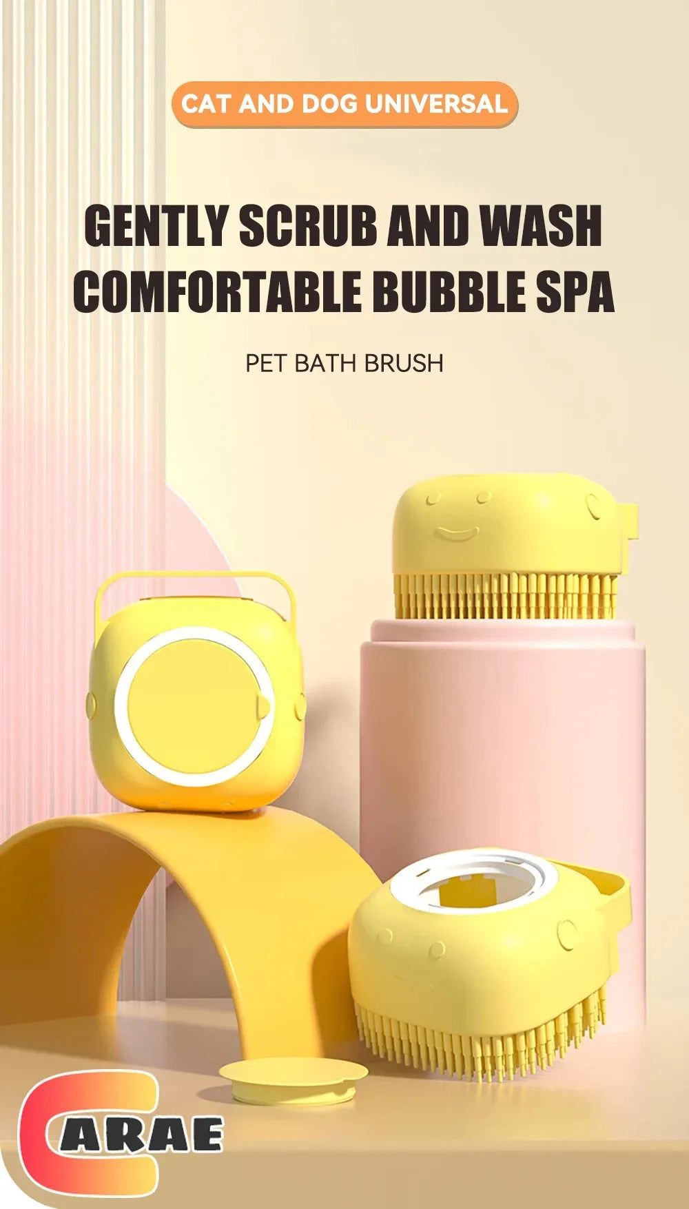 Y&M Paws™ 2-in-1 Shampoo Dispensing Bath Brush