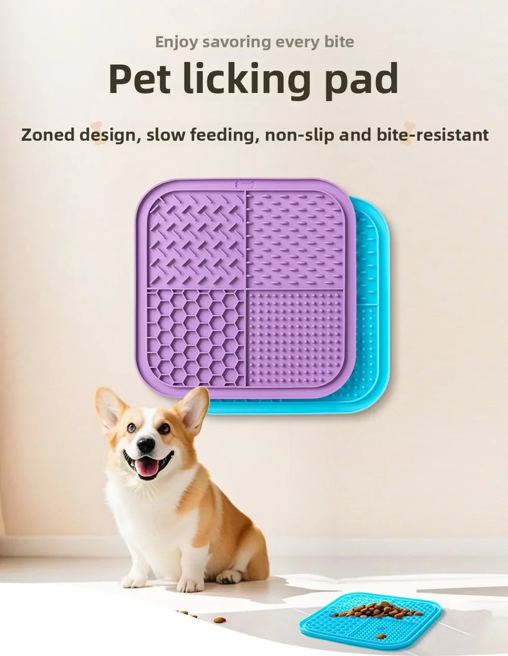 Y&M Paws™ Silicone Lick Mat with Suction Cups