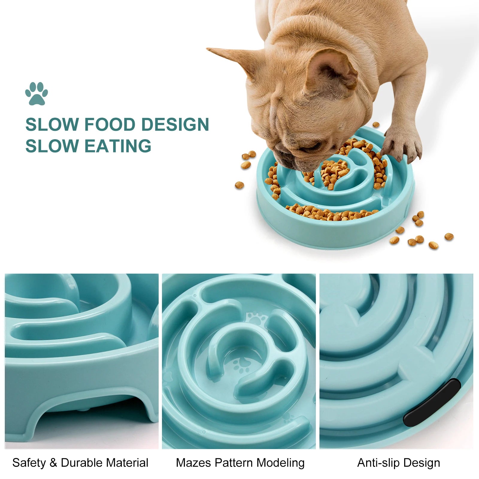 Y&M Paws™ Slow Feeder Dog Bowl
