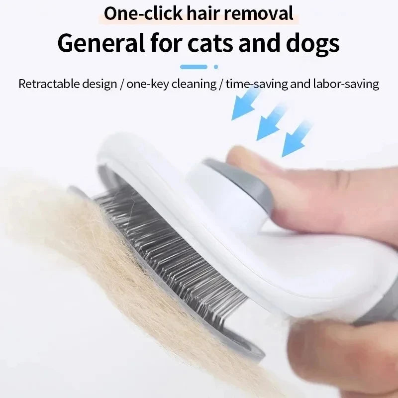 Y&M Paws™ Self-Cleaning Pet Grooming Brush