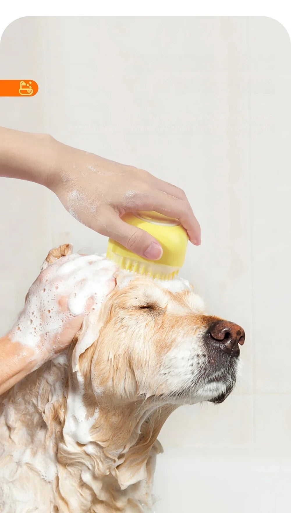 Y&M Paws™ 2-in-1 Shampoo Dispensing Bath Brush