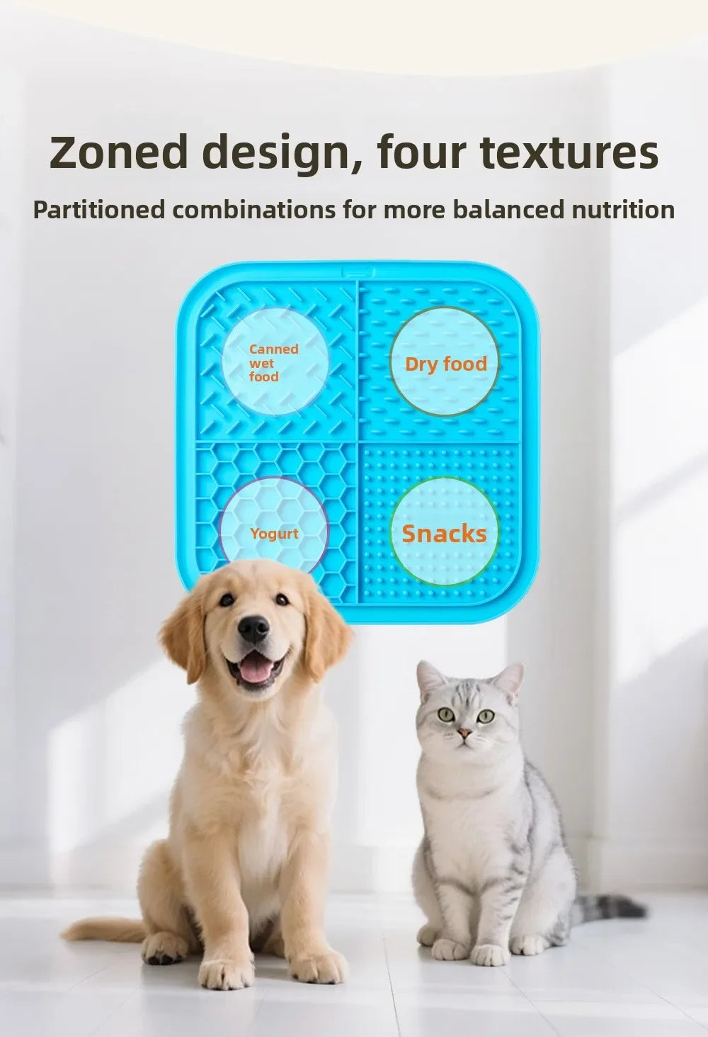 Y&M Paws™ Silicone Lick Mat with Suction Cups