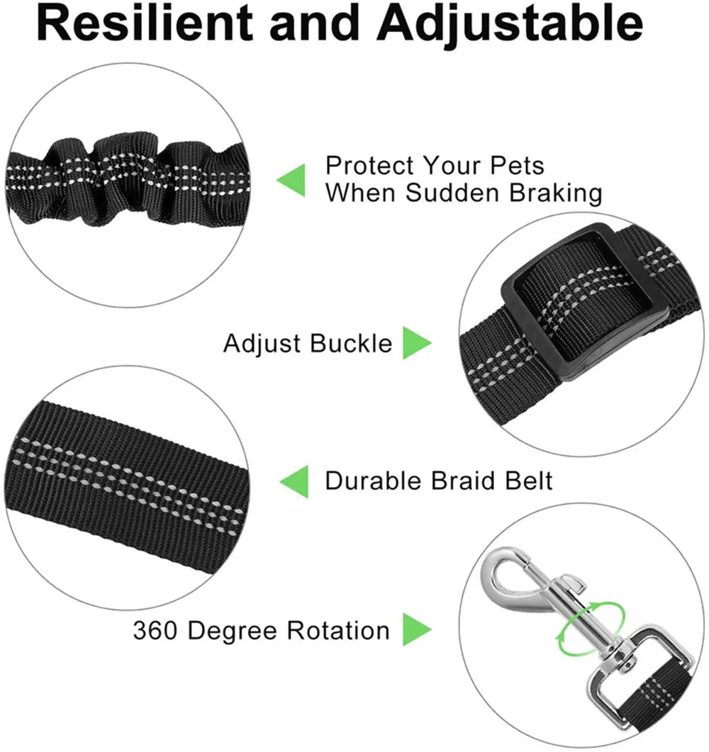 Y&M Paws™ Adjustable Safety Dog Car Seat Belt