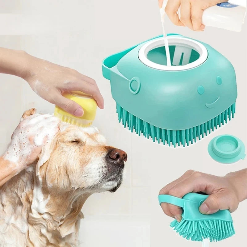 Y&M Paws™ 2-in-1 Shampoo Dispensing Bath Brush