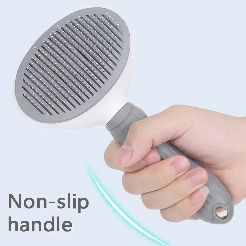Y&M Paws™ Self-Cleaning Pet Grooming Brush