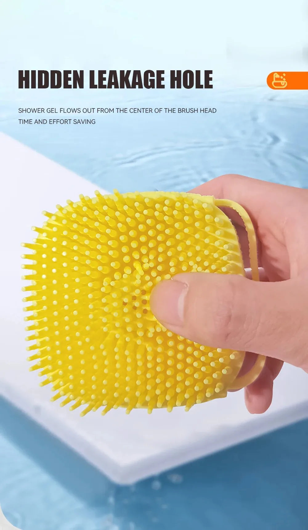 Y&M Paws™ 2-in-1 Shampoo Dispensing Bath Brush